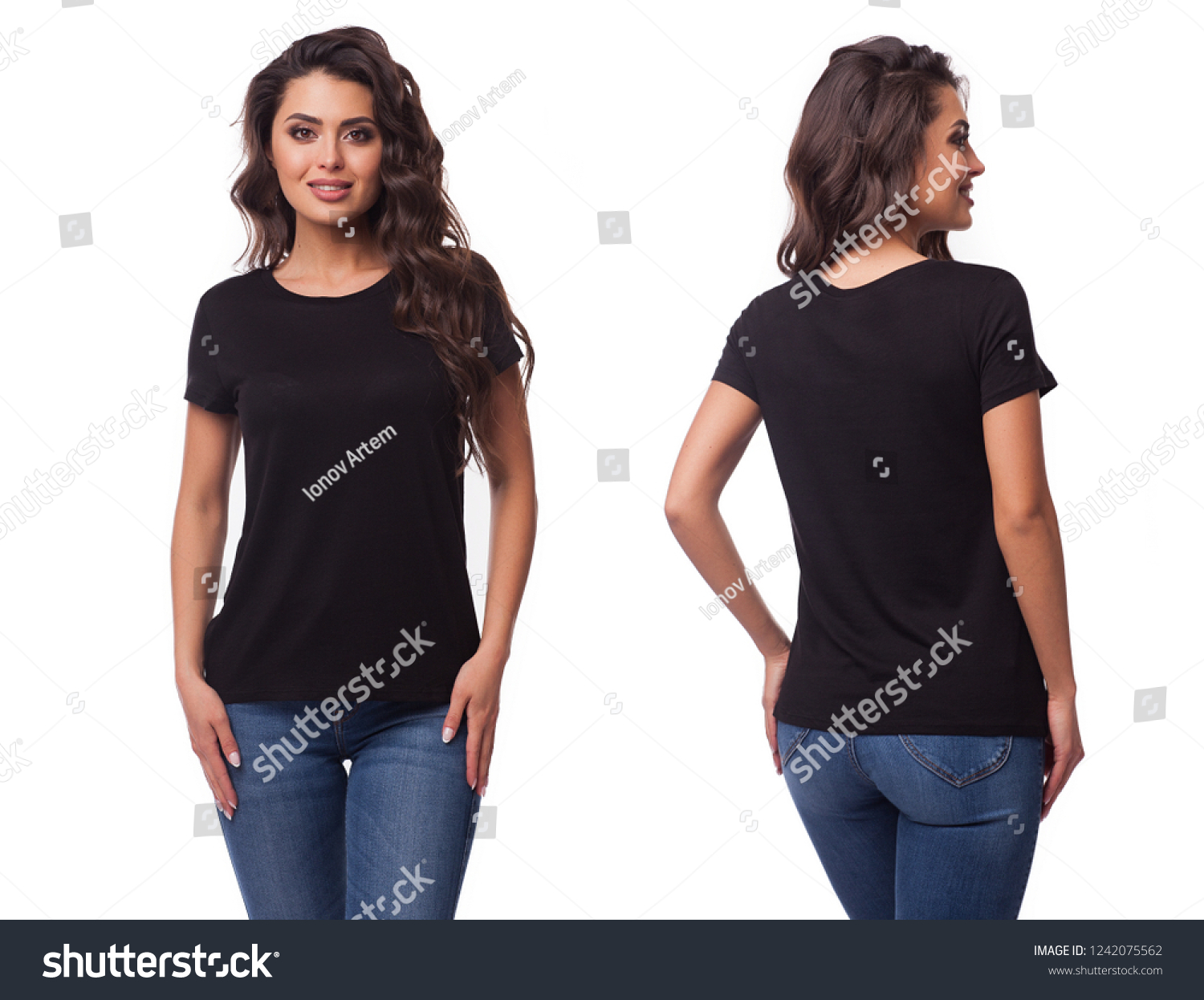 9,970 Black t shirt back female Images, Stock Photos & Vectors ...