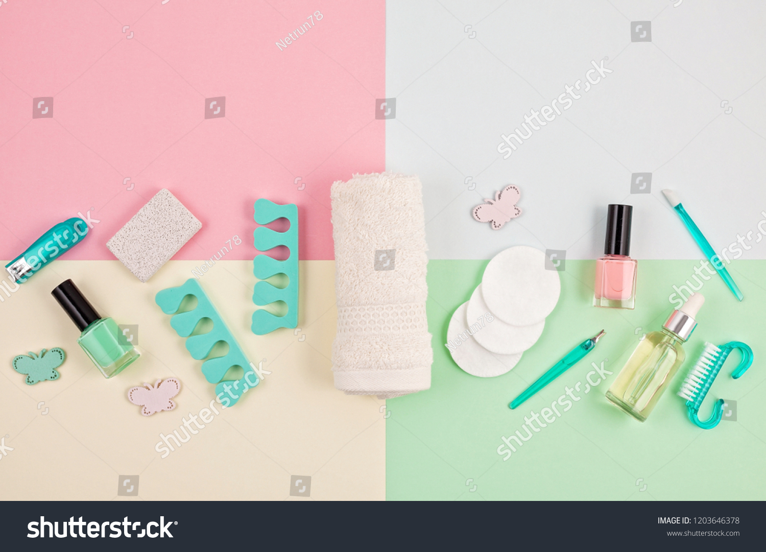 Download Mockup Beauty Cosmetic Products Manicure Pedicure Stock Photo Edit Now 1203646378
