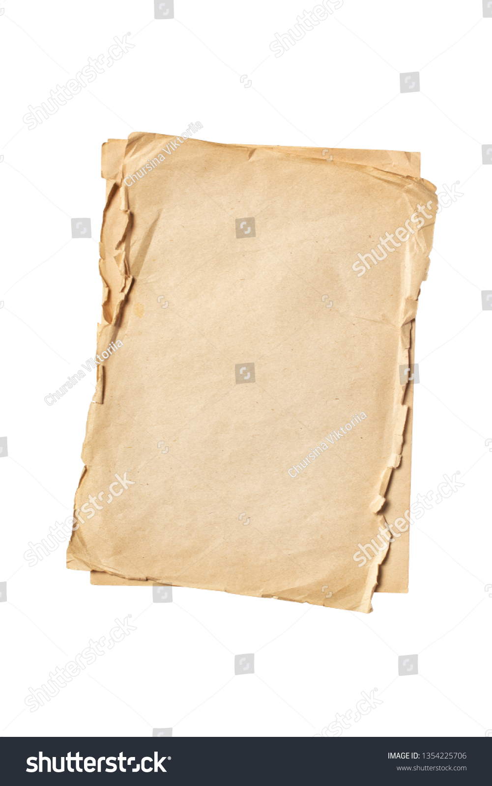 Download Mockup Empty Old Vintage Paper Sheets Stock Photo Edit Now 1354225706