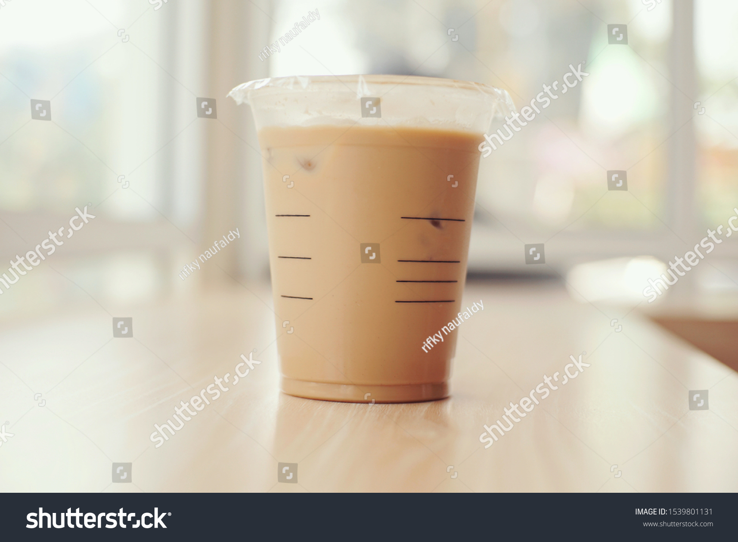 Download Mockup Iced Coffee Milk Plastic Cup Stock Photo Edit Now 1539801131