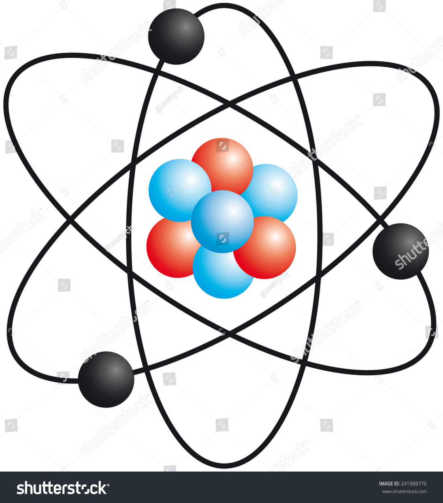 Model Of A Lithium Atom On A White Background Stock Photo 241988776 ...