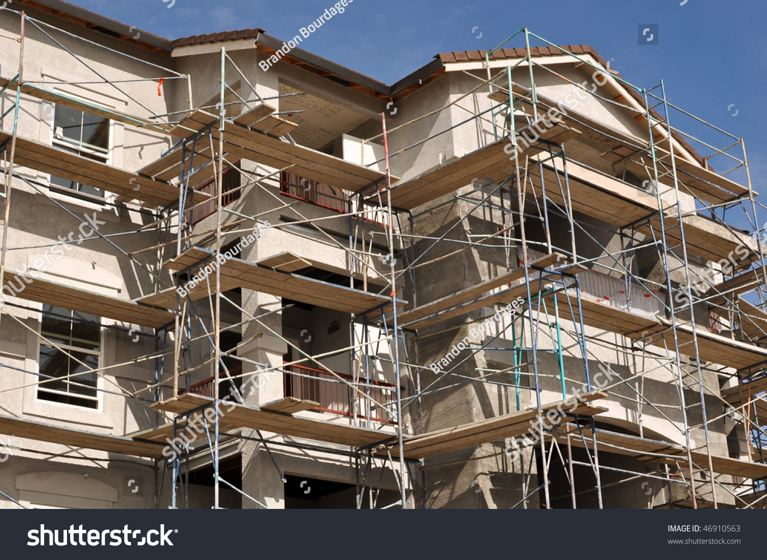 Modern Apartment Complex Under Construction Stock Photo 46910563 Shutterstock