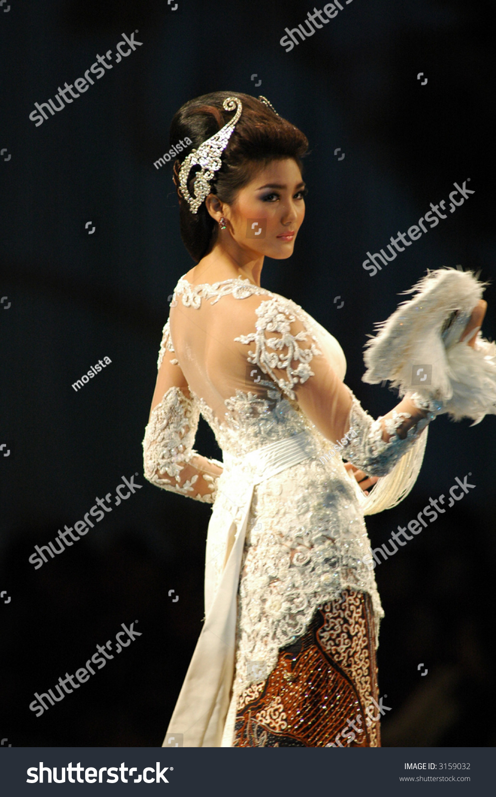  Modern  Batik Kebaya  Fashion  Show  By Stock Photo 3159032 