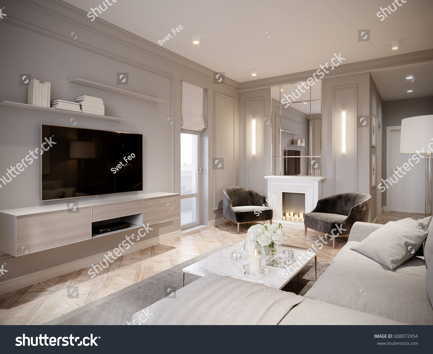Design Beige Room modern beige gray living room interior stock illustration design with large light sofa white fireplace with