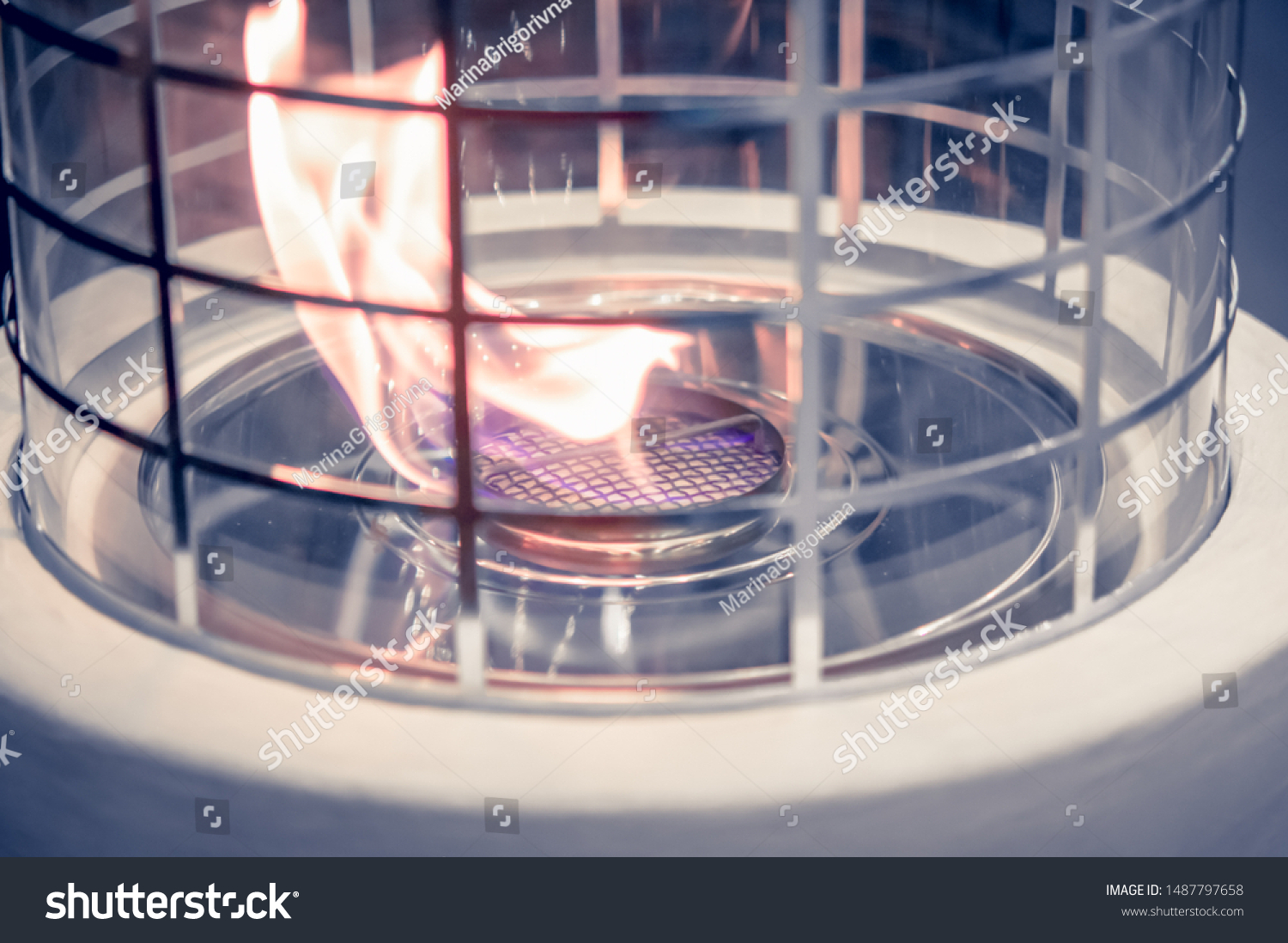 Modern Bio Fireplot Fireplace On Ethanol Stock Photo Edit Now