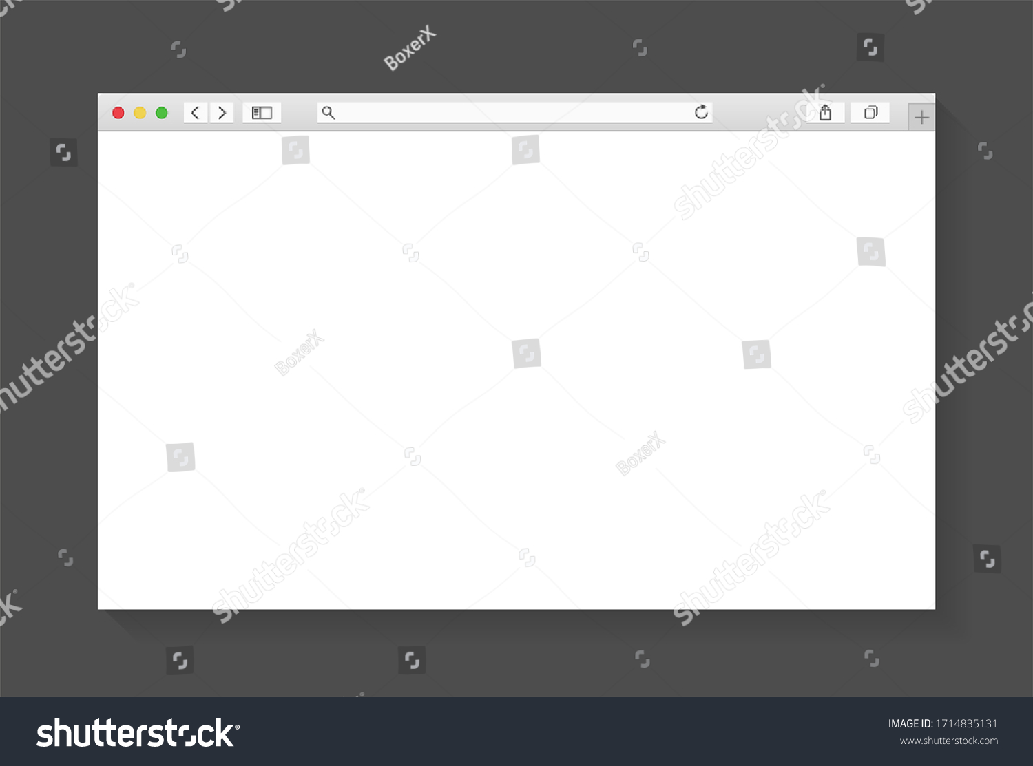 Modern Browser Window Design Isolated On Stock Illustration
