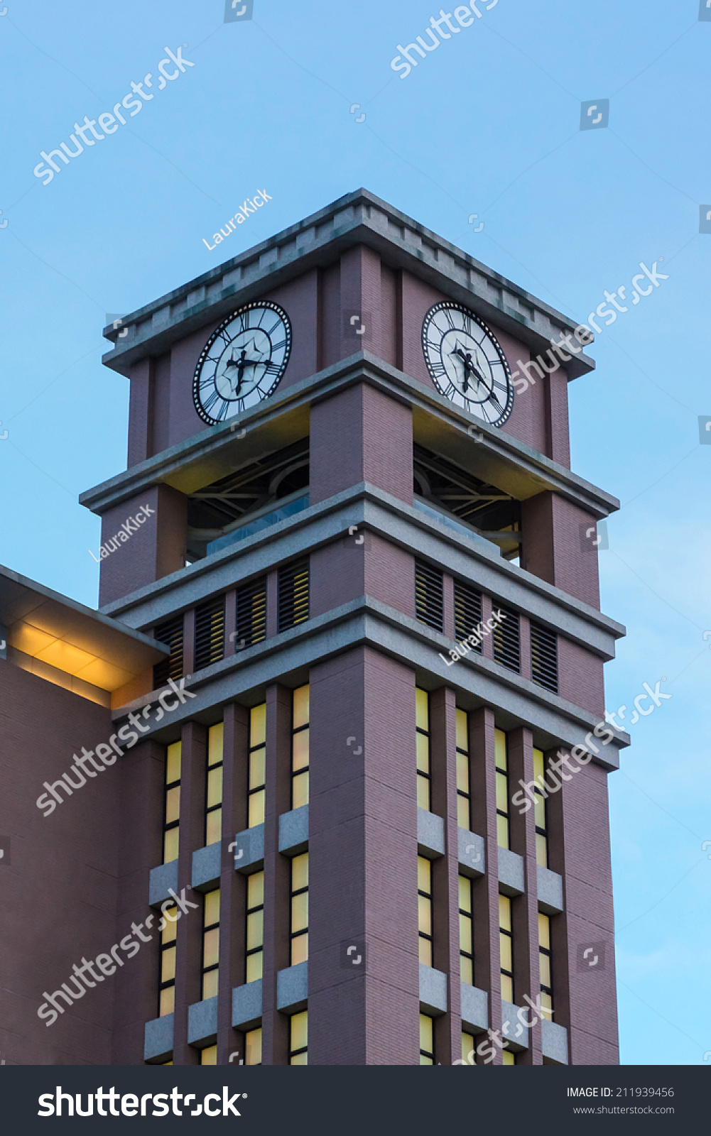 modern clock tower