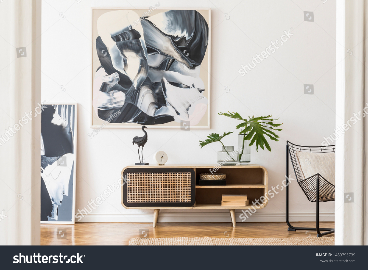 Modern Design Home Interior Living Room Stock Photo 1489795739 ...