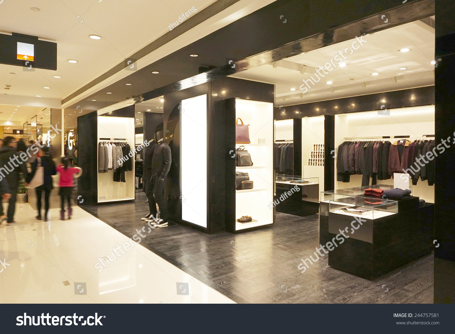 Modern Fashion Shop Storefront Showcase Stock Photo (Edit Now) 244757581