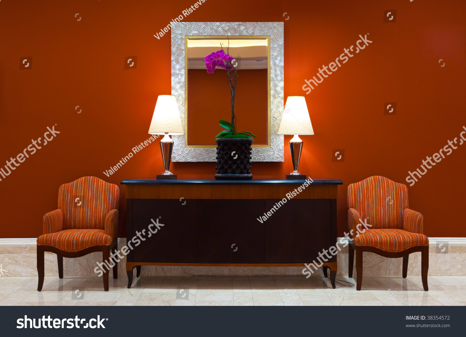 Modern Interior Luxurious Dresser Classic Lamps Stock Photo Edit