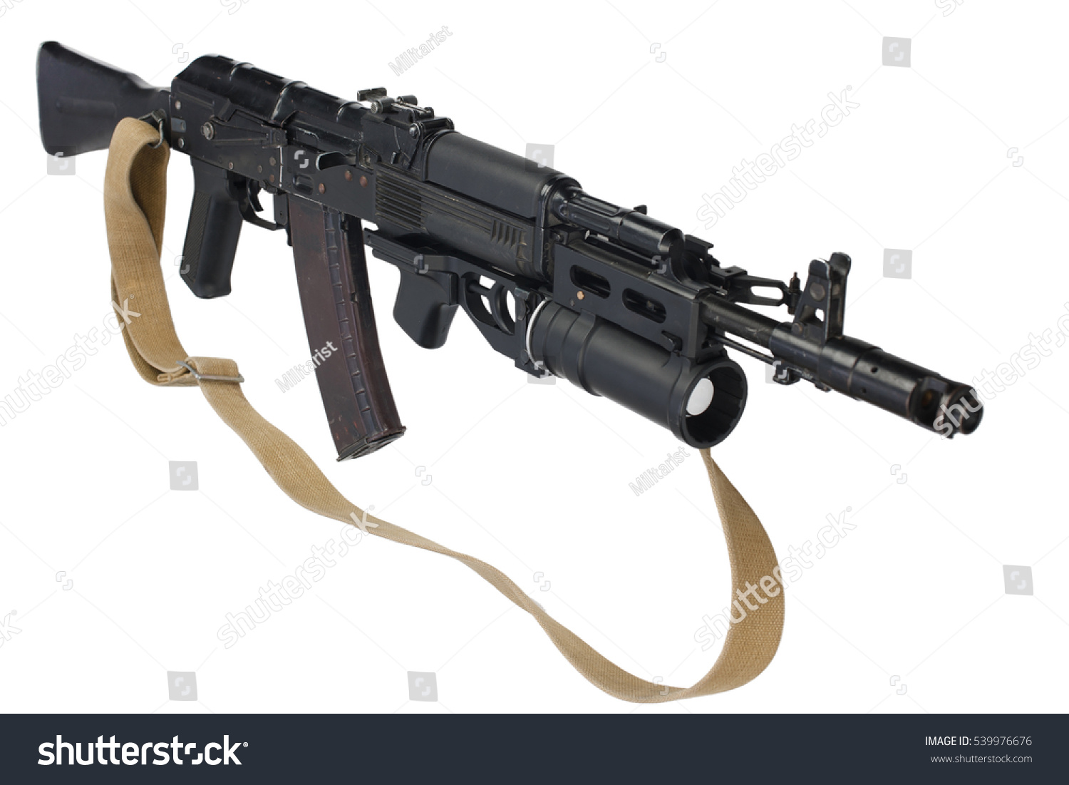 Modern Kalashnikov Ak 74m Assault Rifle Stock Photo 539976676 ...