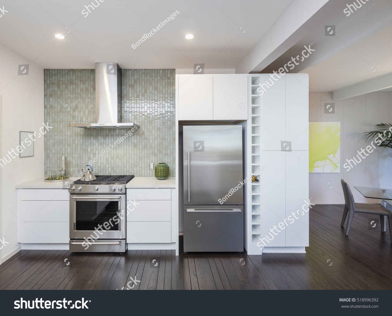  Modern Kitchen Interior Design Concept New Stock Photo 