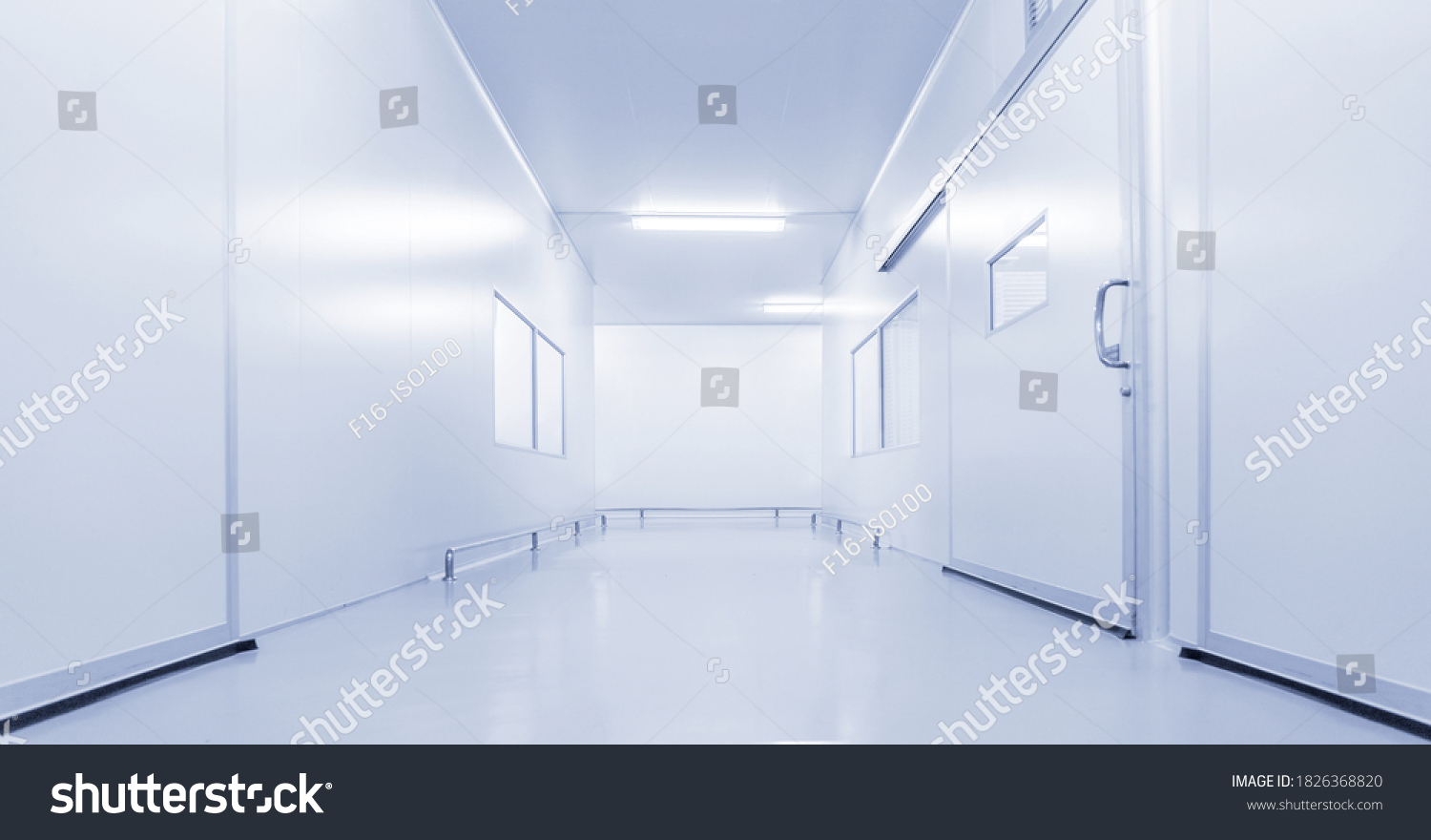 Modern Laboratory Interior Monotone Background Hospital Stock Photo ...