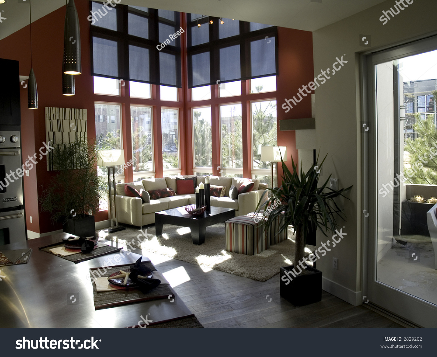 Modern Living Room Kitchen Design Stock Photo 2829202 - Shutterstock