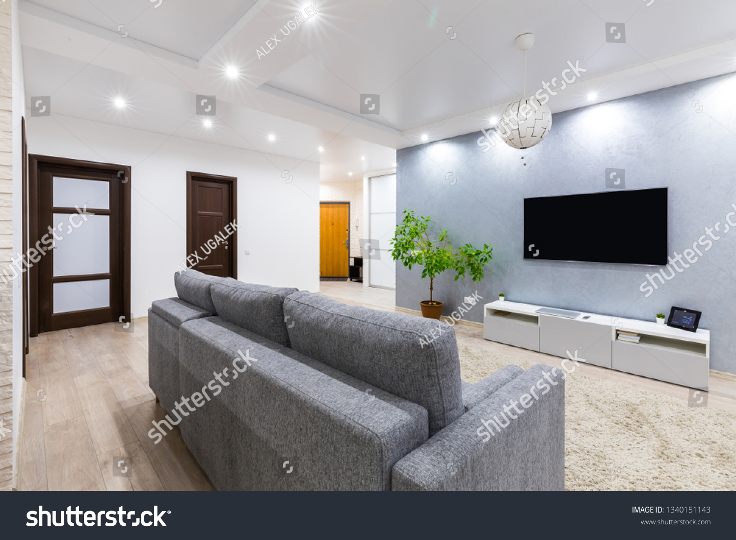 Modern Living Room Modern Interior Big Stock Photo Edit Now 1340151143