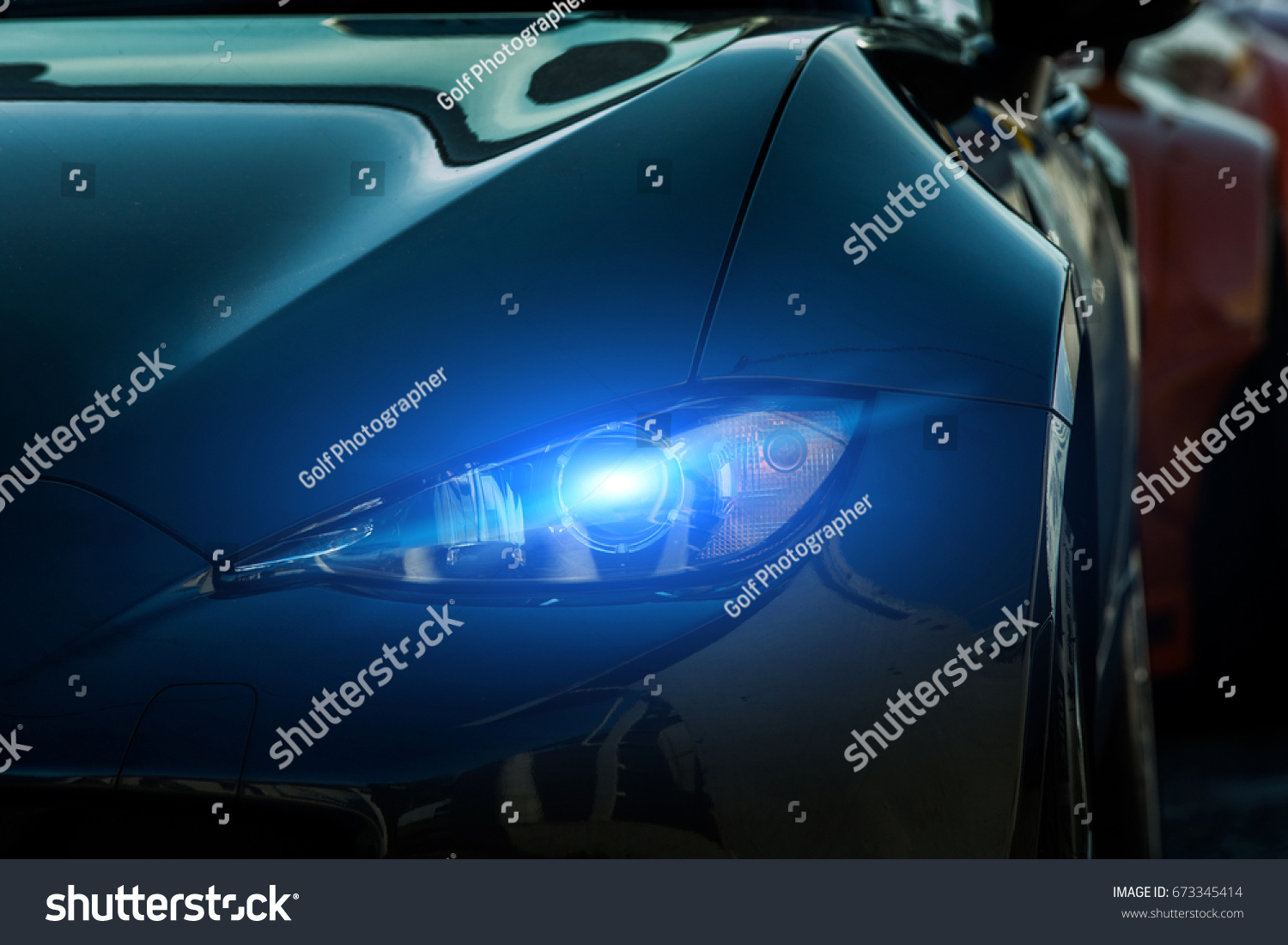 Modern Luxury Car Closeup Banner Background Stock Photo Edit Now