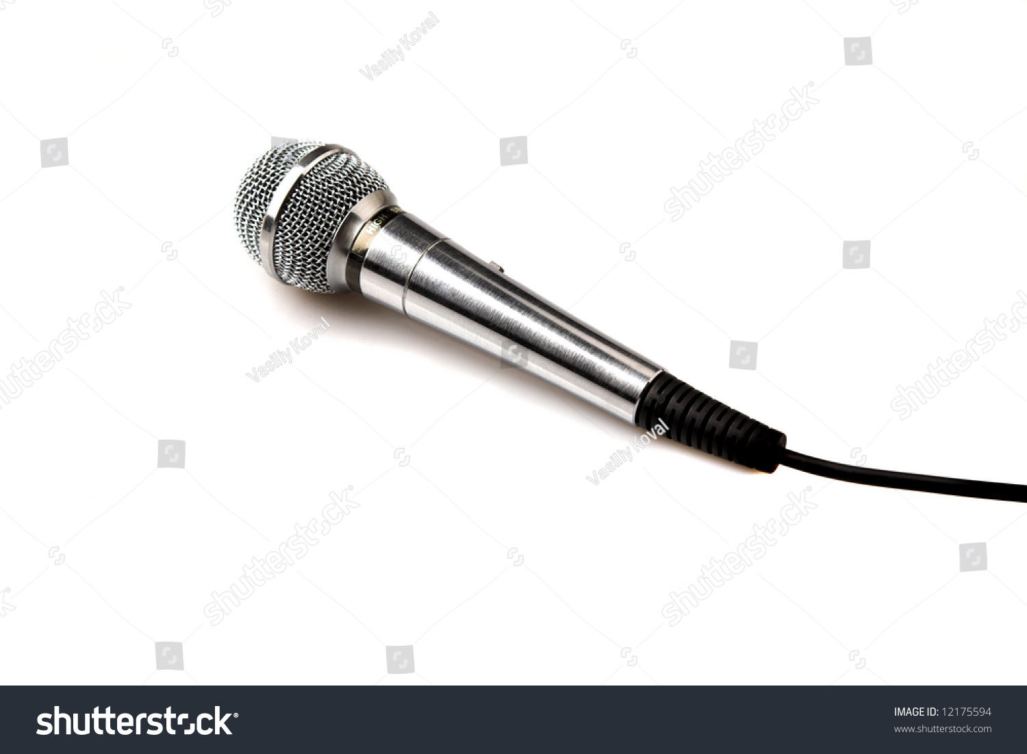 Modern Microphone Light Shadow On White Stock Photo 12175594 - Shutterstock