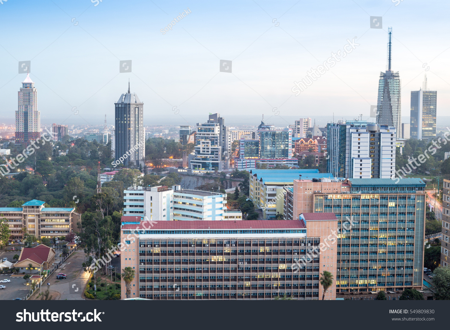 Modern Nairobi Cityscape Capital City Kenya Stock Photo 549809830 ...