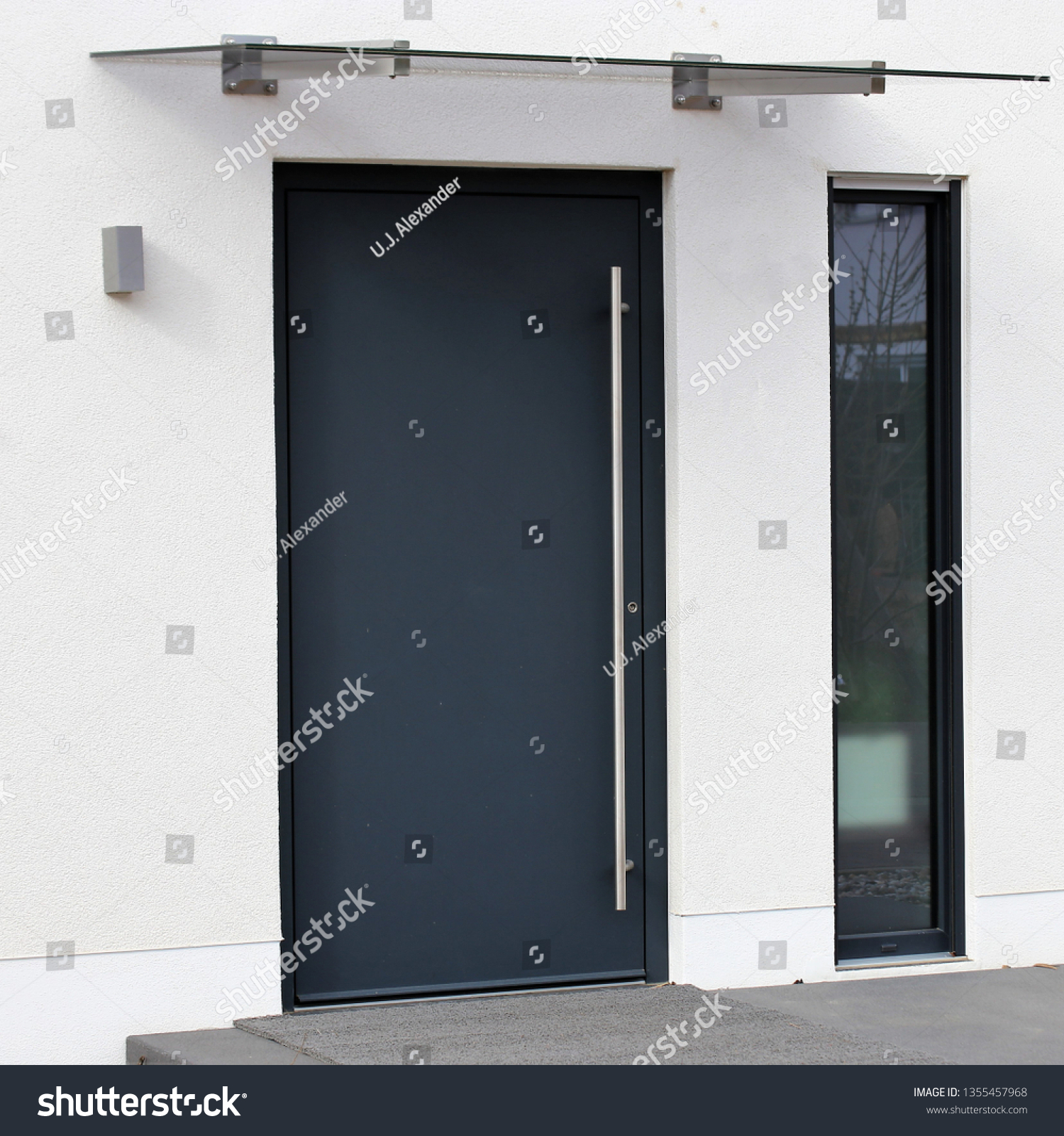 Modern New Anthracite Grey Front Door Stock Photo Edit Now