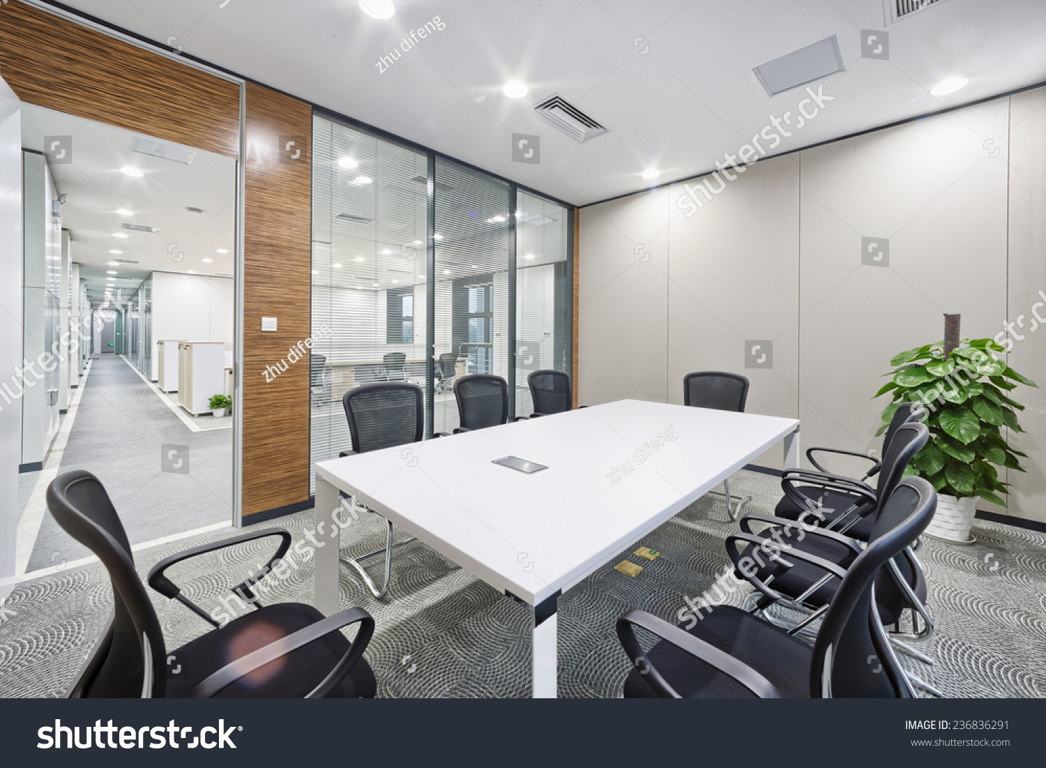 Modern Office Meeting Room Interior Stockfoto Jetzt