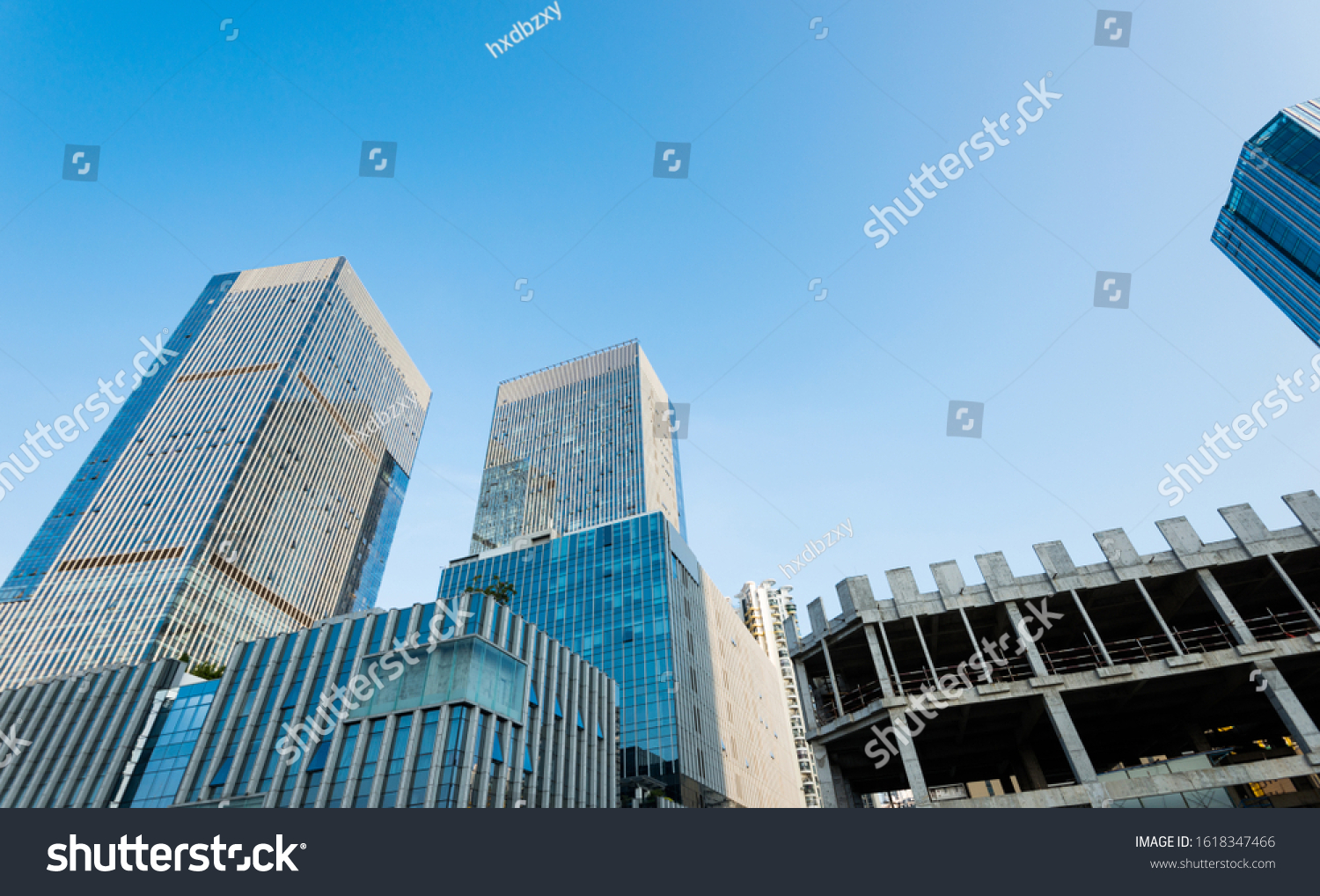 Modern Office Tower Building Under Construction Stock Photo (edit Now 