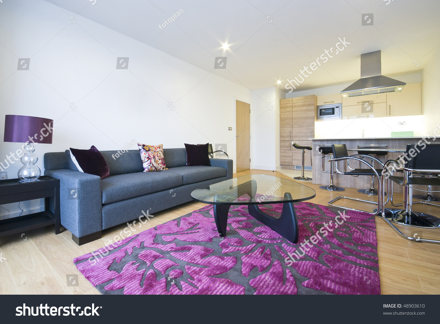 Modern Open Plan Living Area Fully Stock Photo Edit Now 48903610
