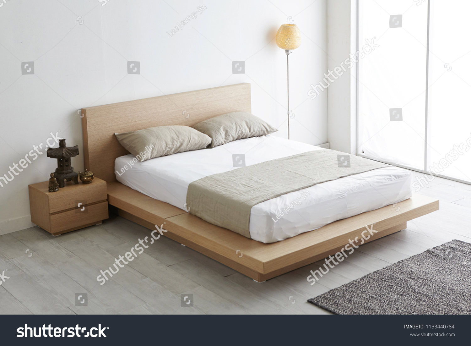 Modern Peaceful Bedroom Zen Style Bedroom Stock Photo Edit