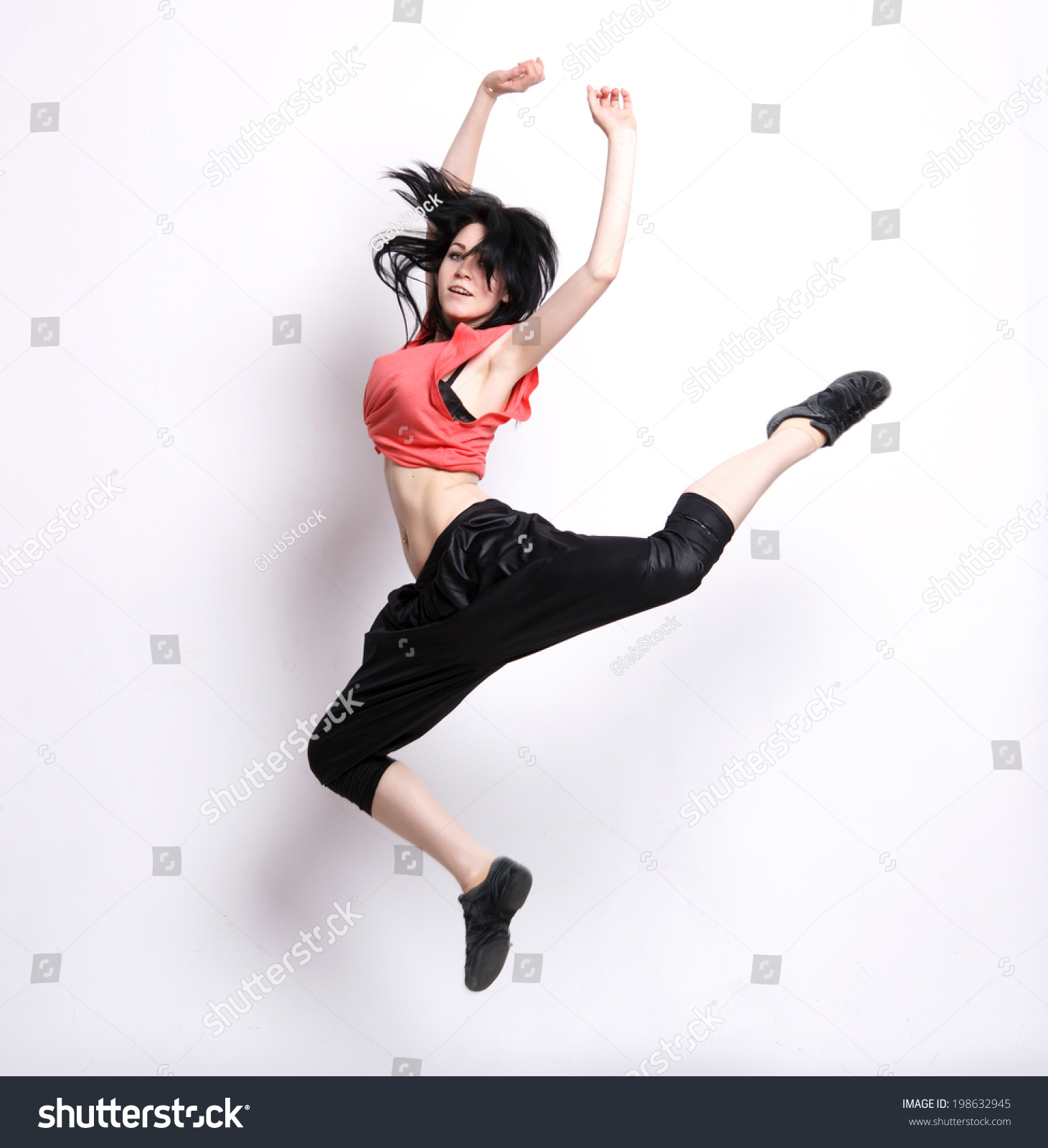 Modern Teenage Girl Dancer Dancing Hiphop Stock Photo Edit