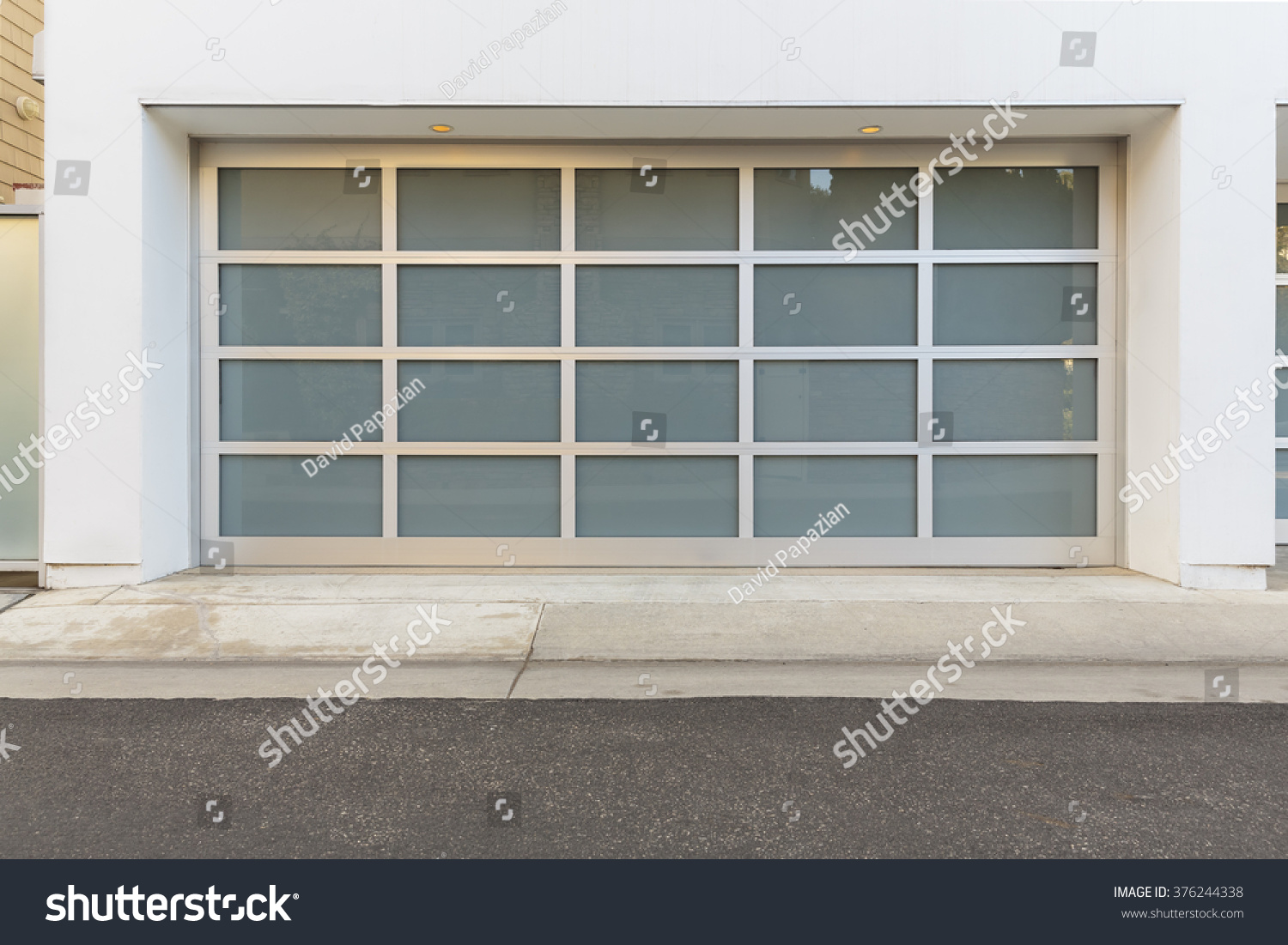 Modern Two Car Garage Privacy Glass Stock Photo Edit Now 376244338