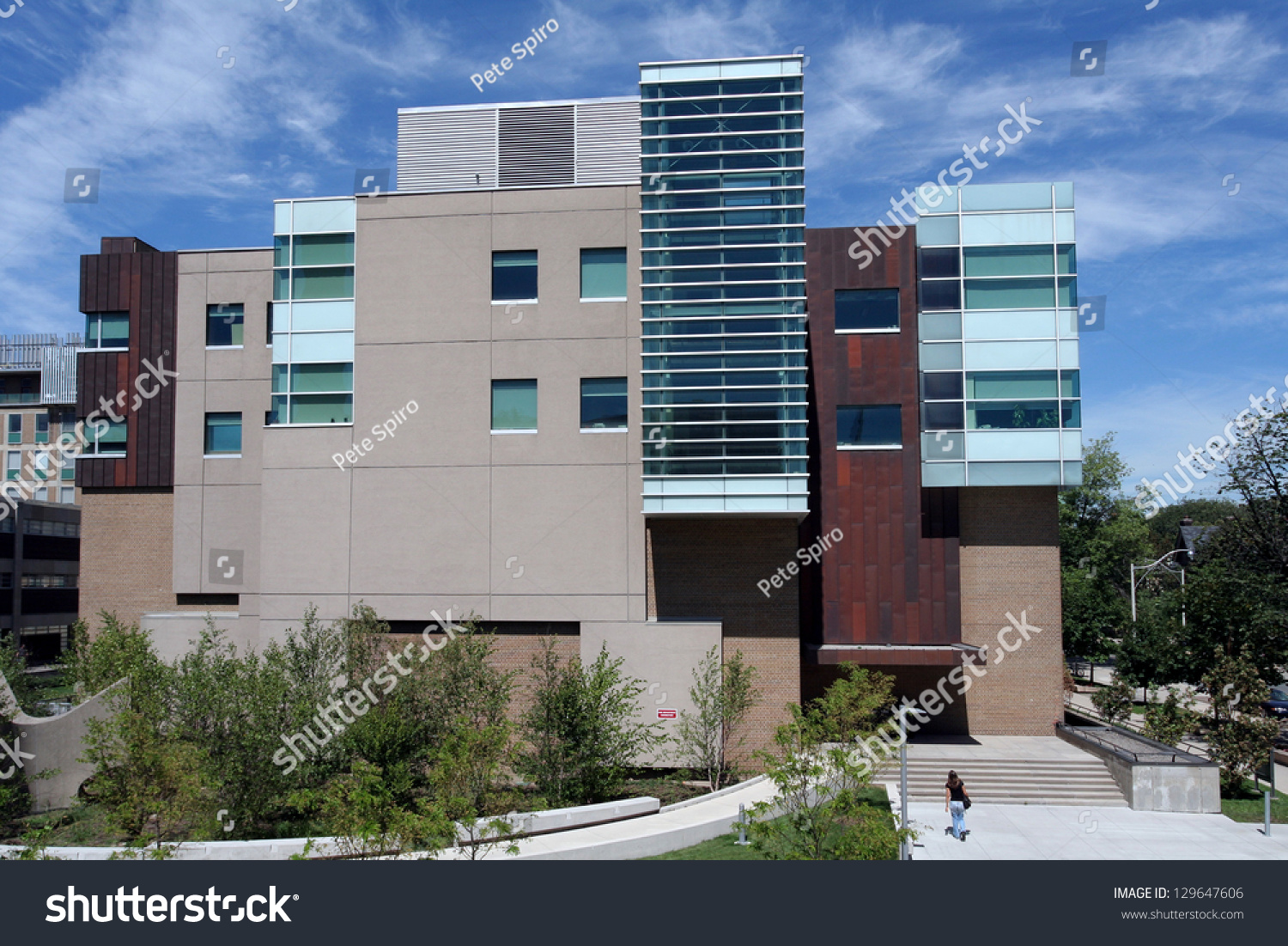 Modern University Campus Stock Photo (Edit Now) 129647606