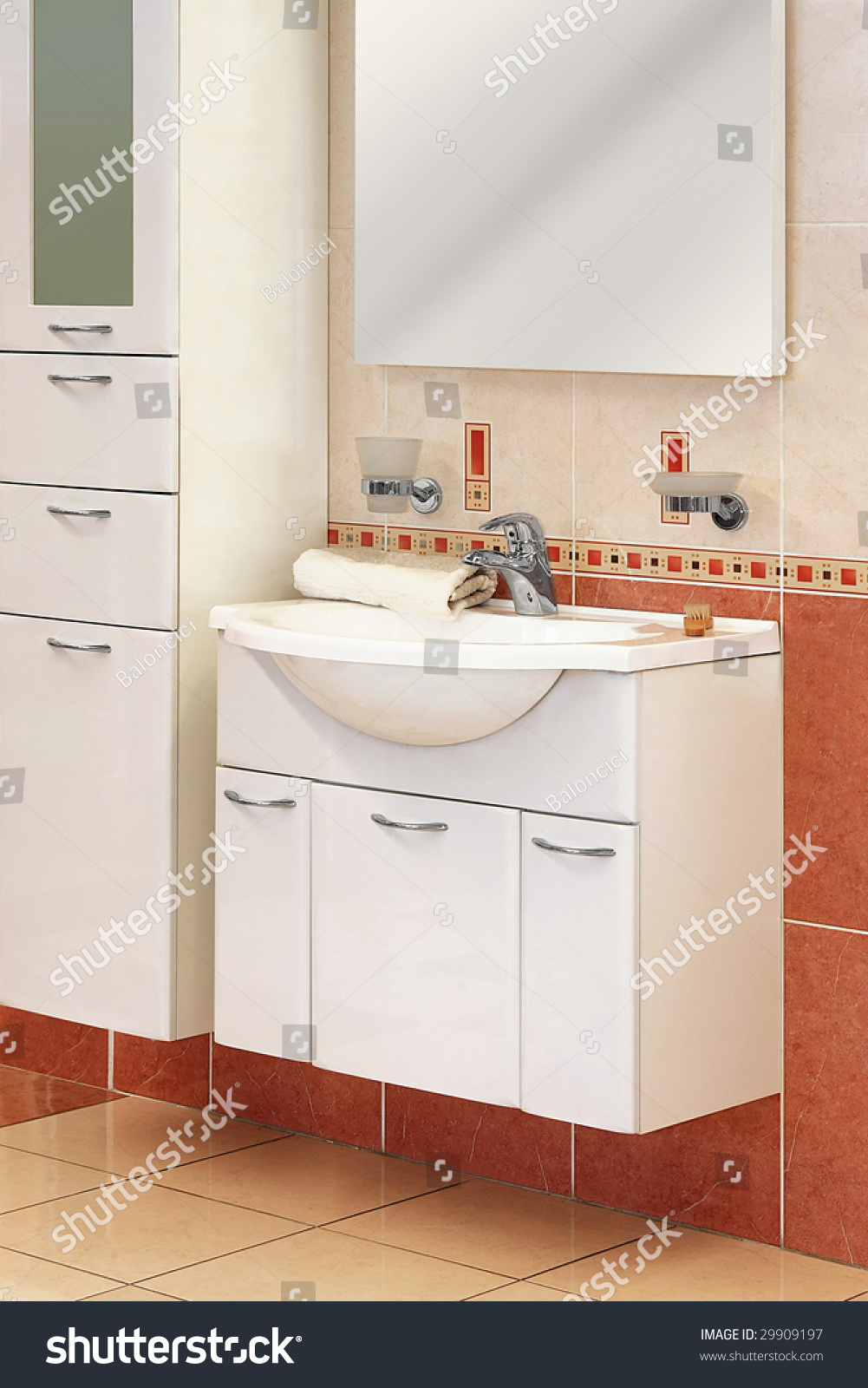 Modern Wash Basin Cabinet Toilet Stock Photo Edit Now 29909197