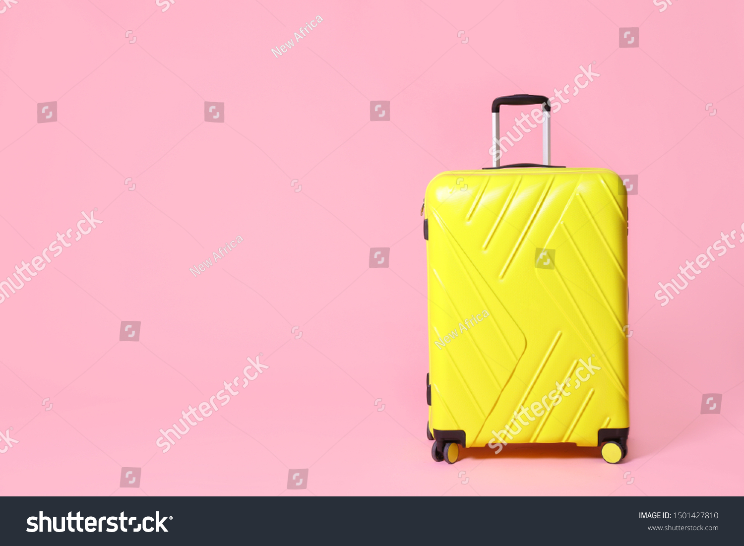 light yellow suitcase