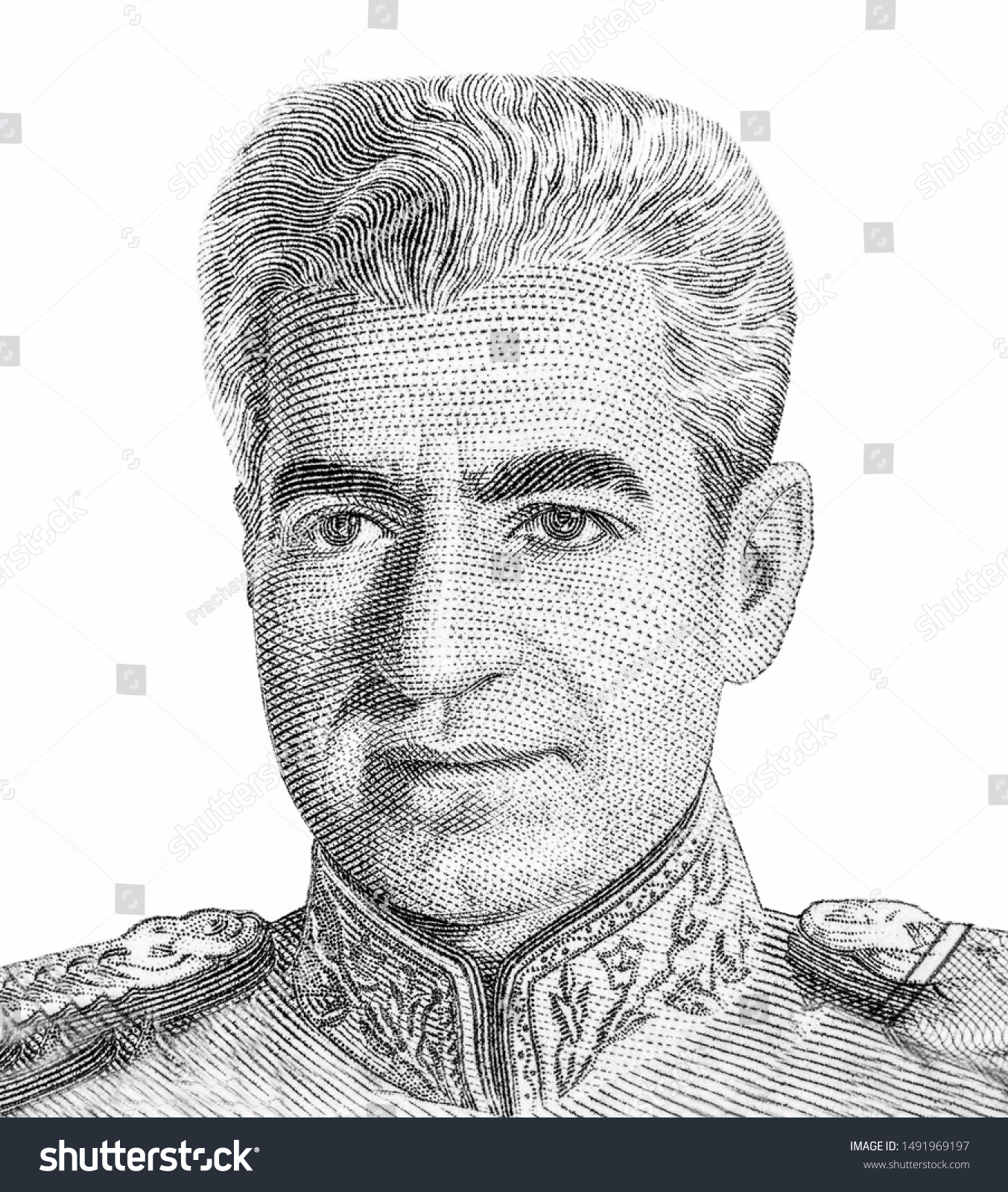 Mohammad Reza Shah Pahlavi Army Uniform Stockfoto 1491969197 | Shutterstock
