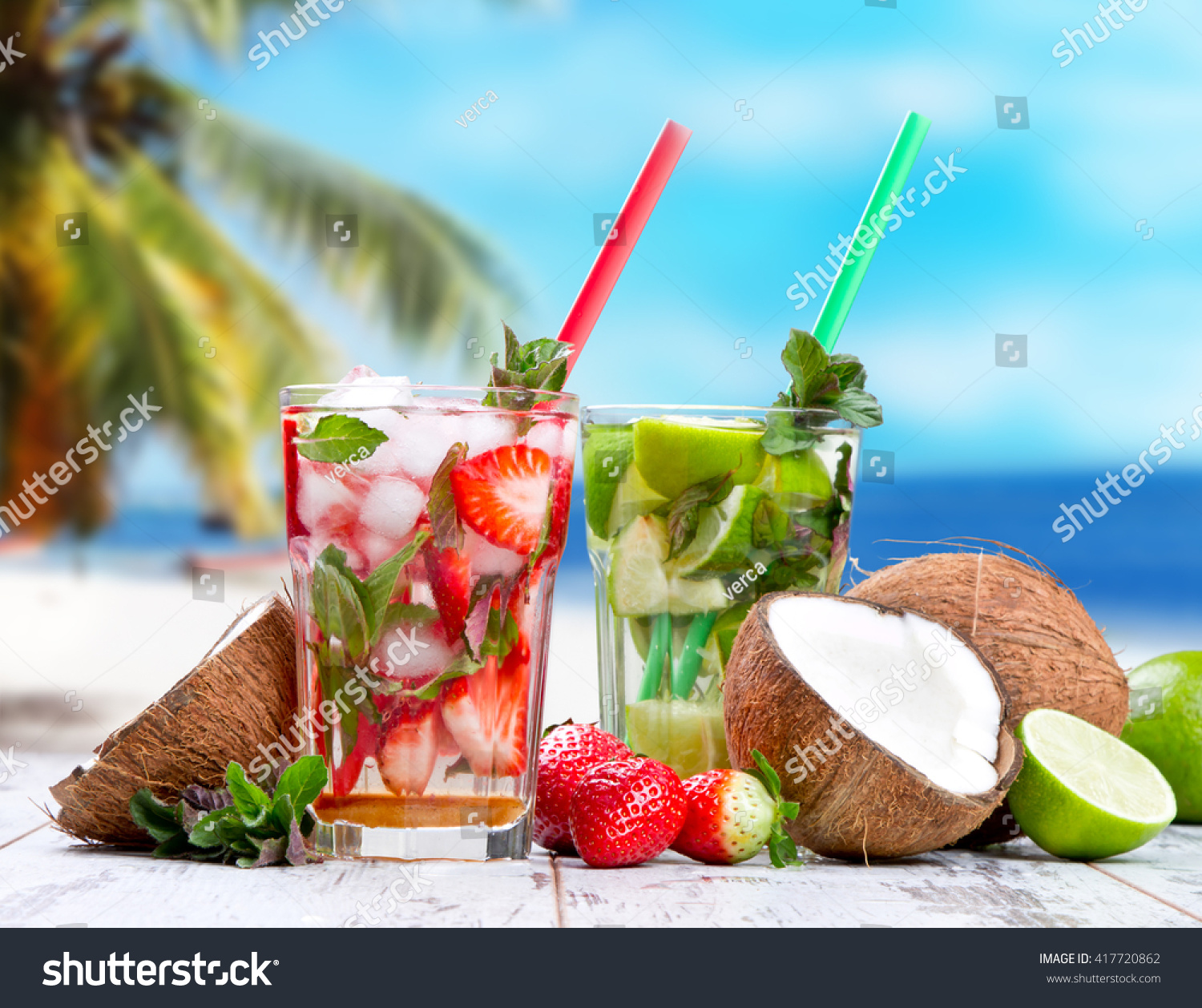 11,652 Fruit mojito on the beach Images, Stock Photos & Vectors ...