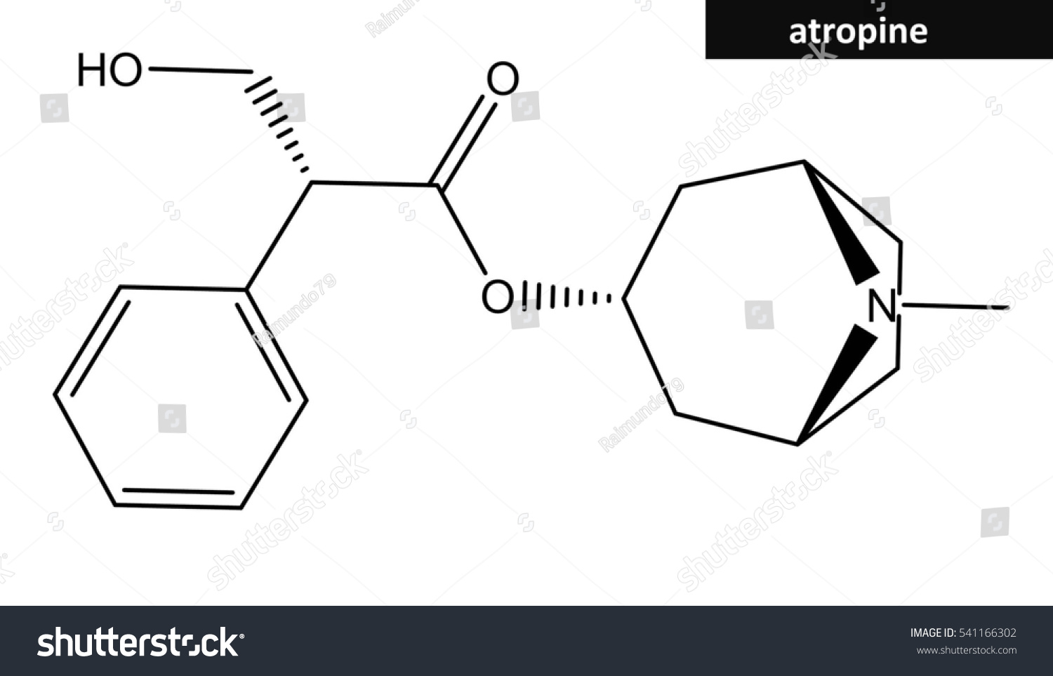 Atropine Molecule Sticker