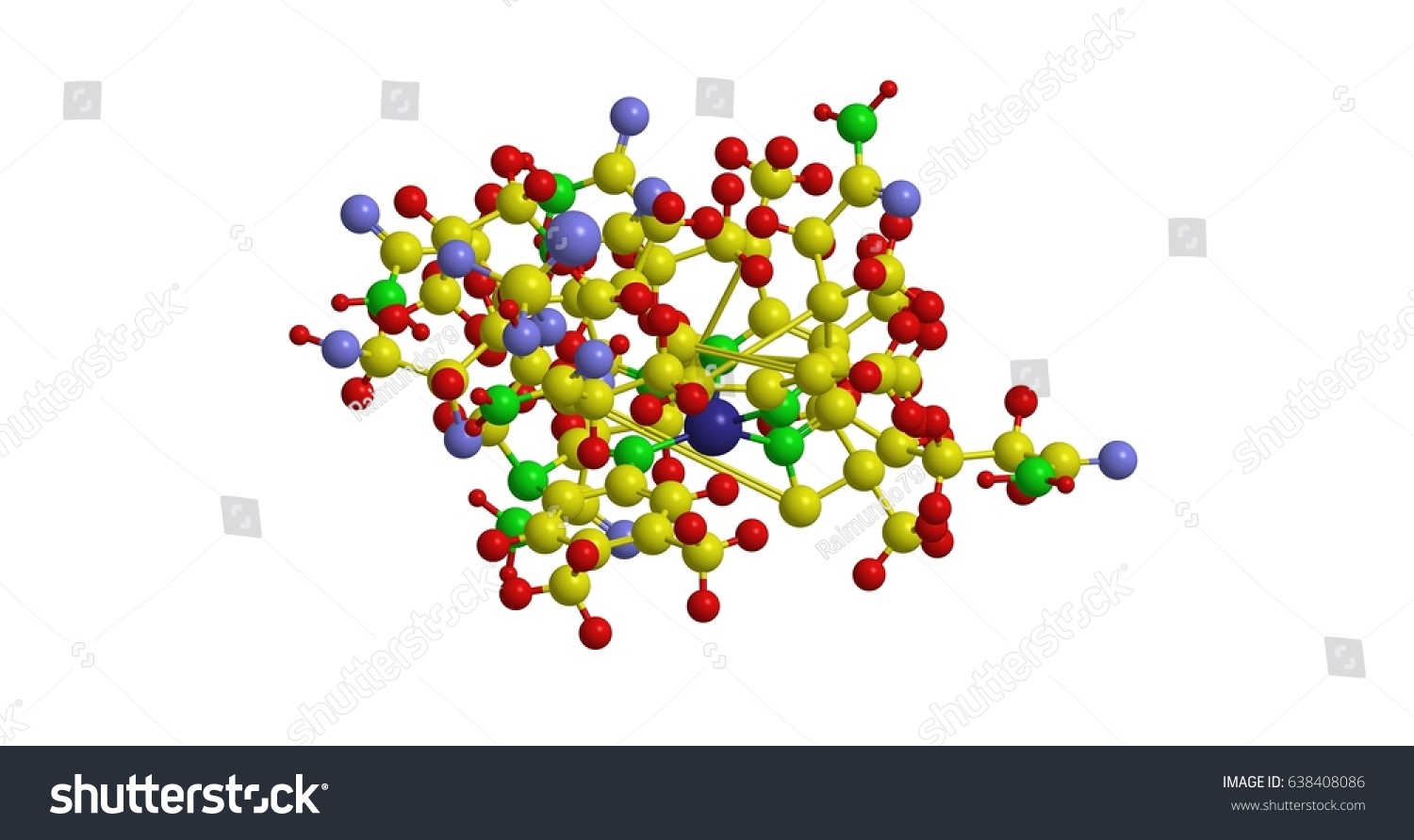 Molecular Structure Cobalamin Form Vitamin B12 Stock Illustration