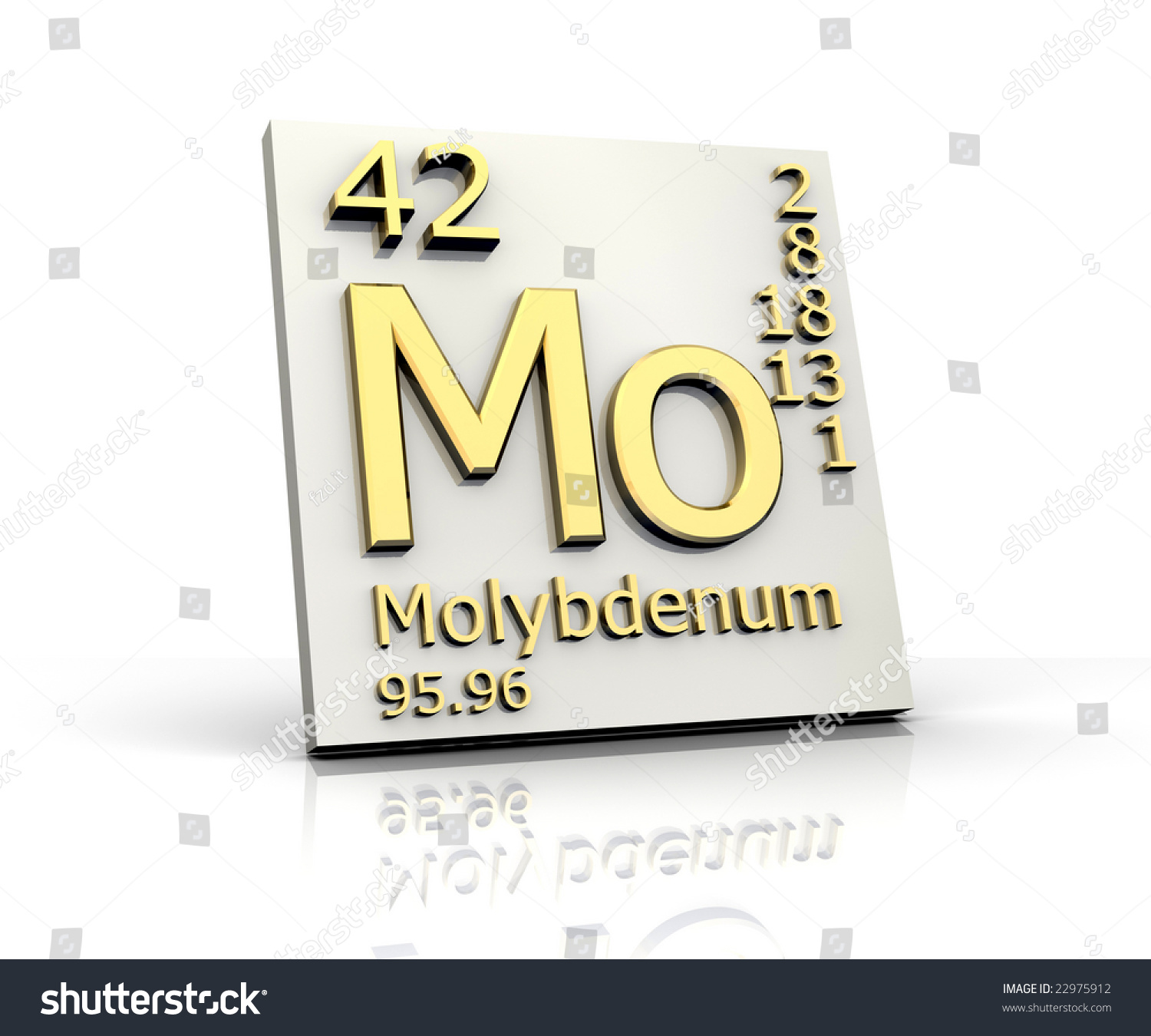 Molybdenum Form Periodic Table Elements ภาพประกอบสต็อก 22975912 3638