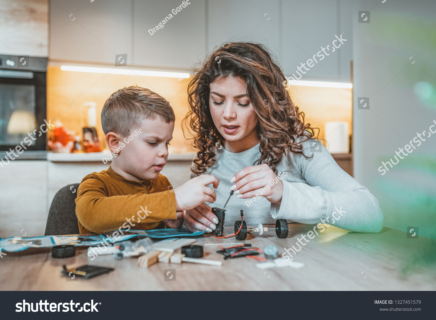 Mommy Helping Son