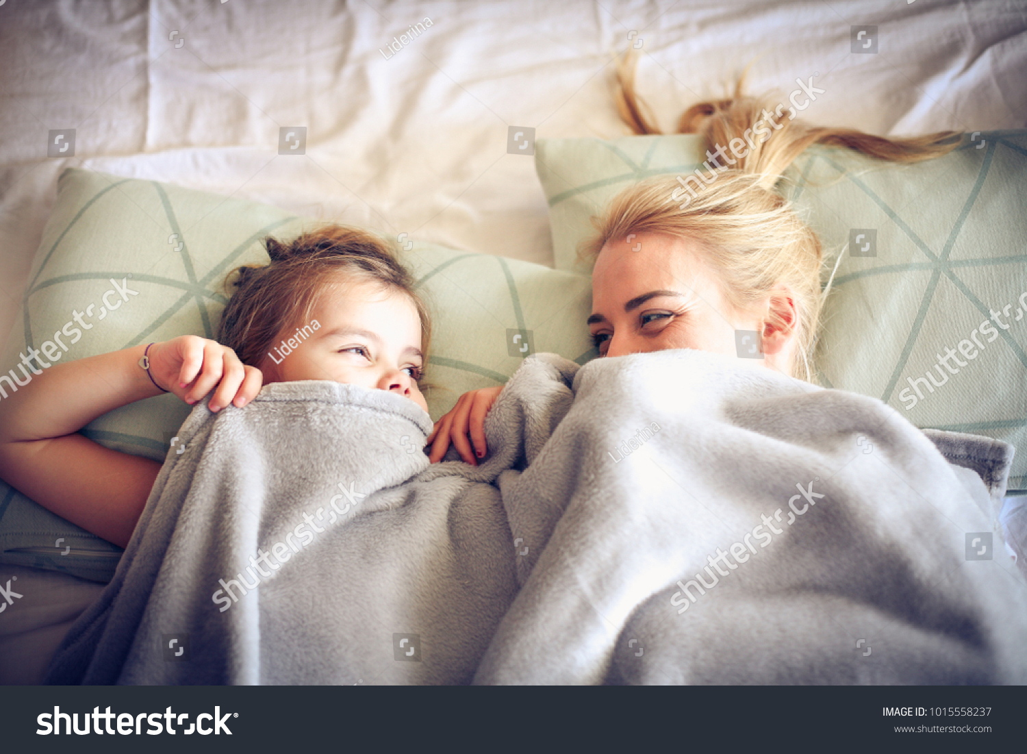 Mommy Lets Hide Under Blanket Stock Photo 1015558237 | Shutterstock