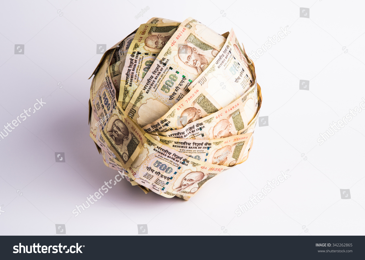 Money Ball Created Using Indian Currency Stock Photo Edit Now