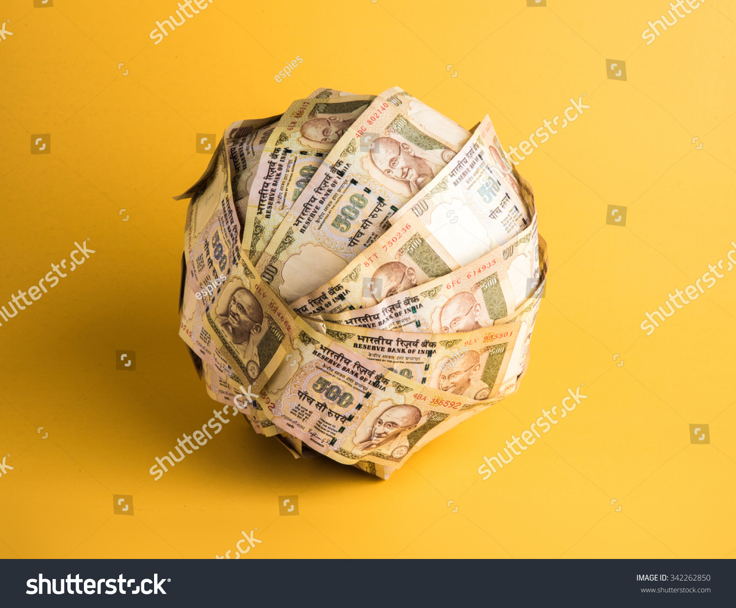 Money Ball Created Using Indian Currency Stock Photo Edit Now