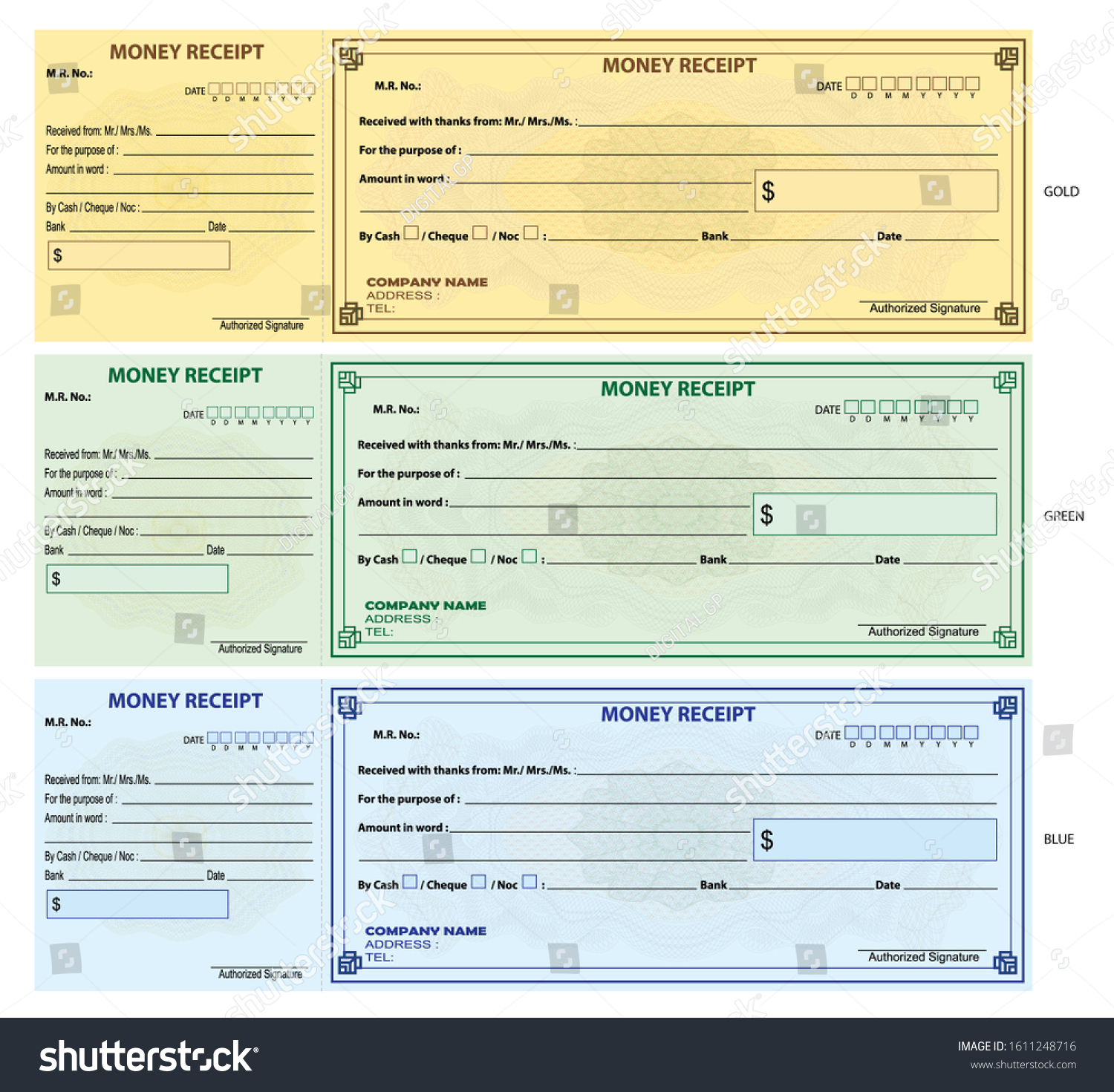 money receipt book design template stock illustration 1611248716 shutterstock