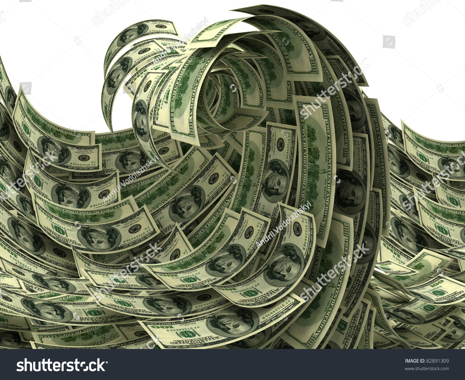 Money Wave Isolated On White Stock Illustration 82891309 - Shutterstock