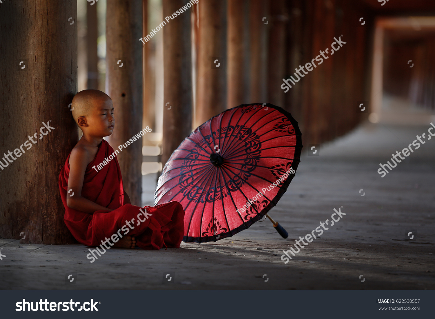 Monk Myanmar Southeast Asian Young Little Stock Photo (Edit Now) 622530557