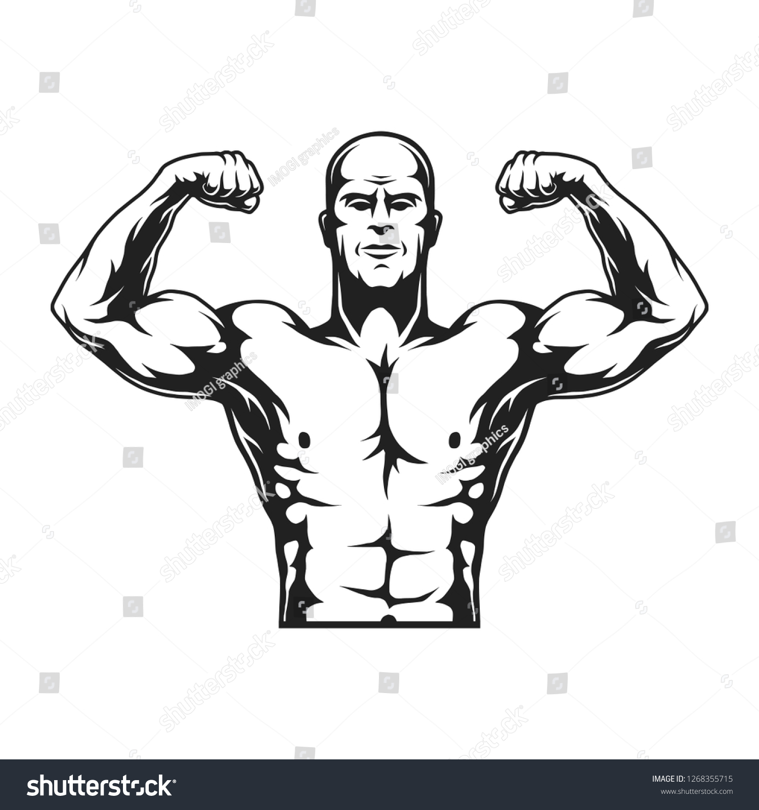 Gym Vector Logo Bodybuilder Bodybuilding Sport: Vector Có Sẵn (Miễn Phí Bản  Quyền) 401949685 | Shutterstock