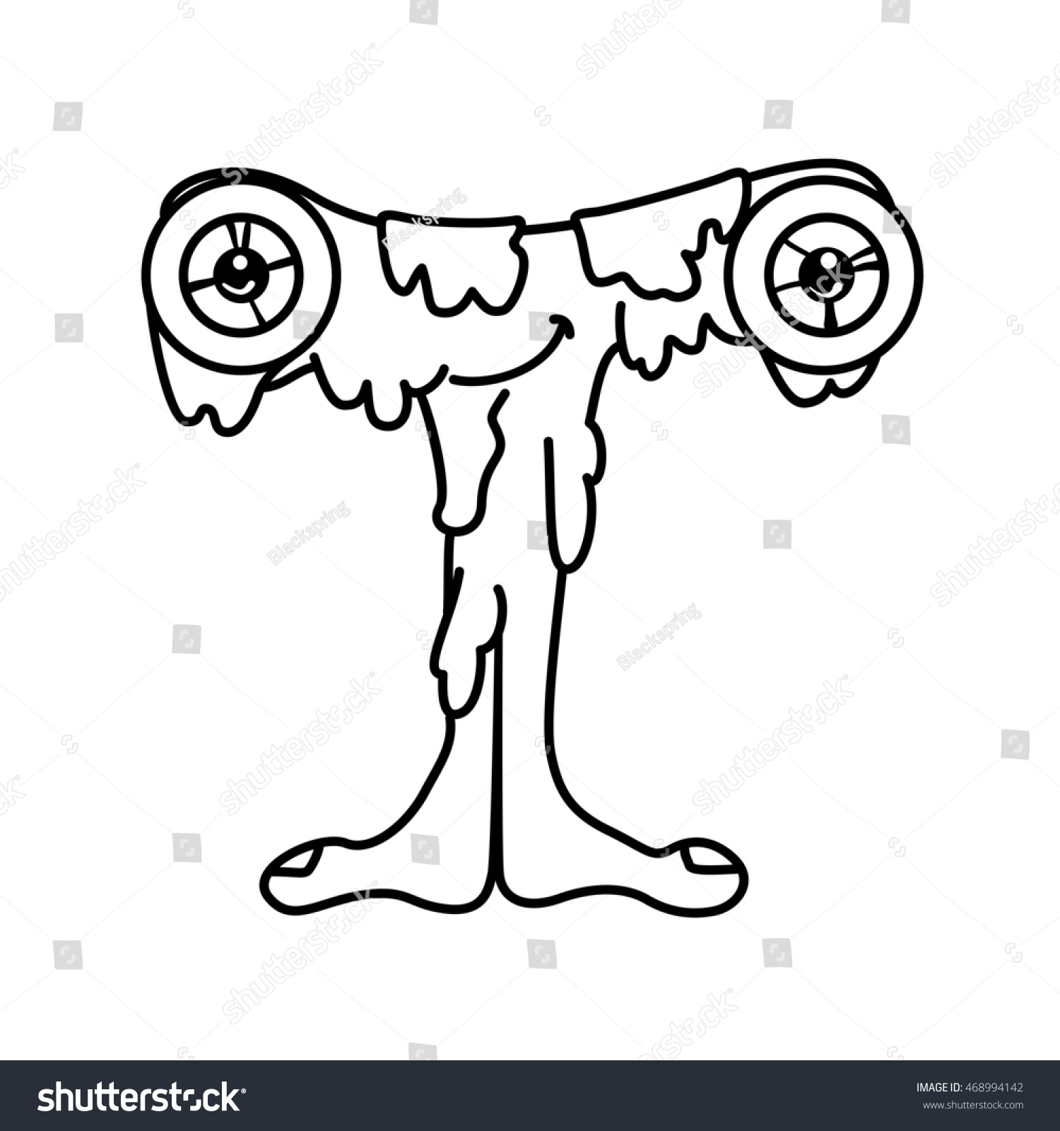Monster Alphabet Coloring Pages Letter T