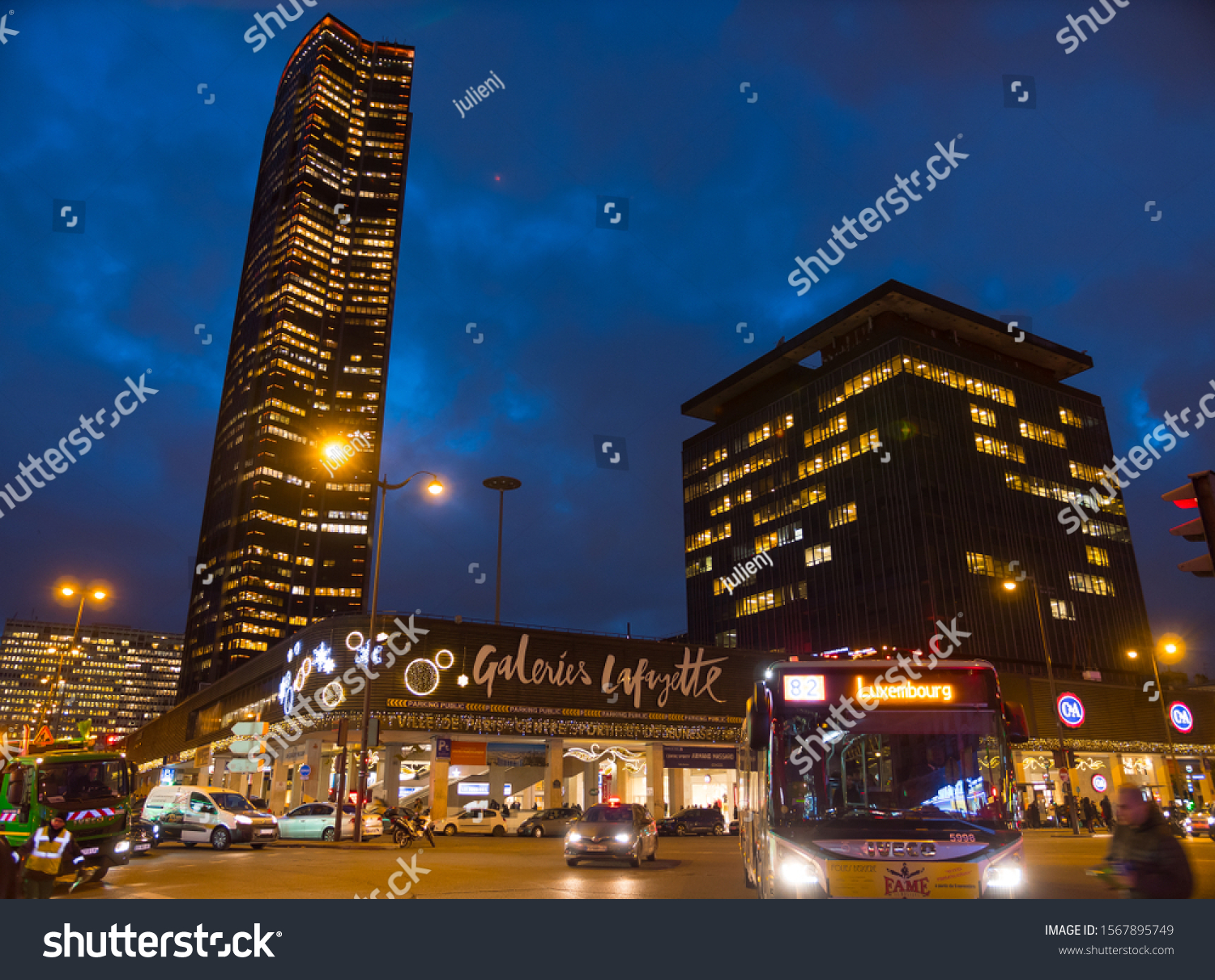 4 237 Paris Montparnasse Tower Images Stock Photos Vectors   Stock Photo Montparnasse Paris France Beautiful Shot Of The Montparnasse Tower Skyscraper And The Galeries 1567895749 