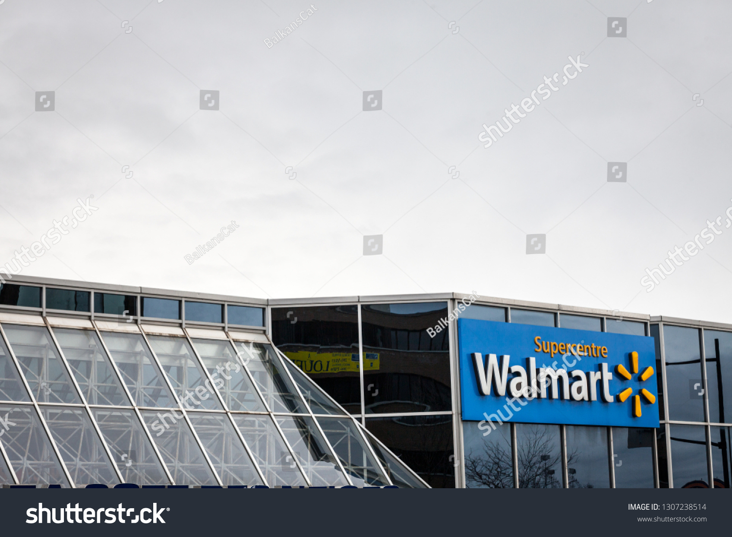 Montreal Canada November 9 2018 Walmart Stock Photo 1307238514   Stock Photo Montreal Canada November Walmart Logo In Front Of One Of Their Supermarket Supercentre 1307238514 