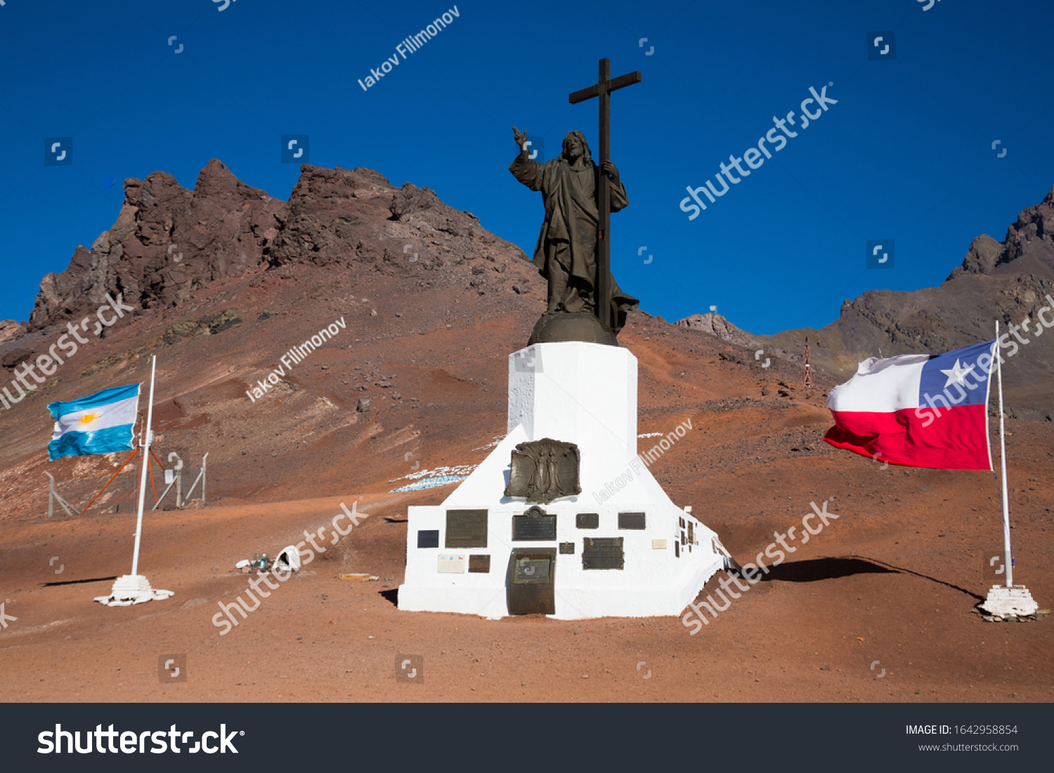 Monument Jesus Christ On Border Chile Stock Photo (Edit Now) 1642958854