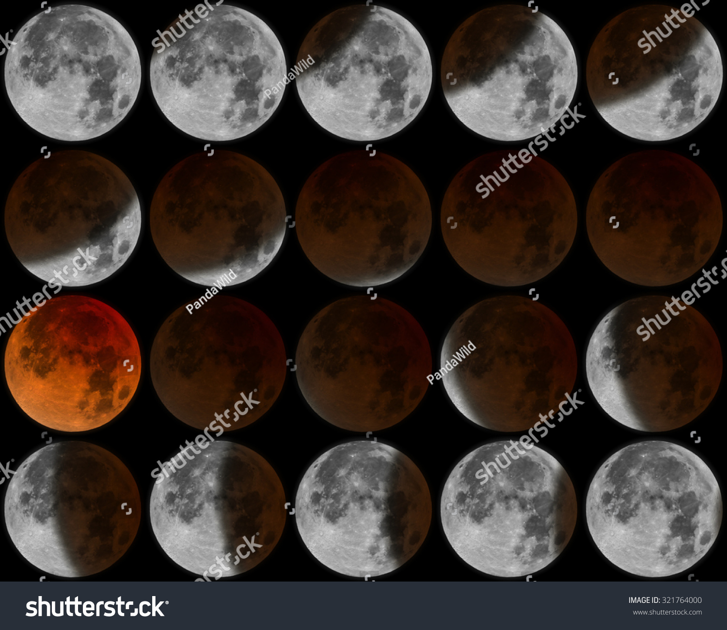 Moon Eclipse Phases Stock Photo 321764000 | Shutterstock